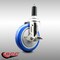 Service Caster 5 Inch 316SS Blue Polyurethane Swivel 1-3/8 Inch Expanding Stem Caster Brake SCC-SS316EX20S514-PPUB-BLUE-TLB-138 - alternate 2